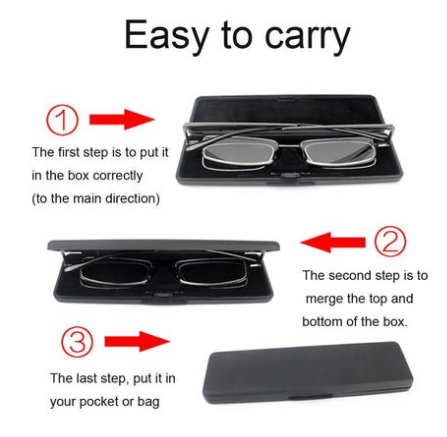 Reading Glasses Foldable Slim Case Compact Travel 2025 - Tophatter Daily Deals