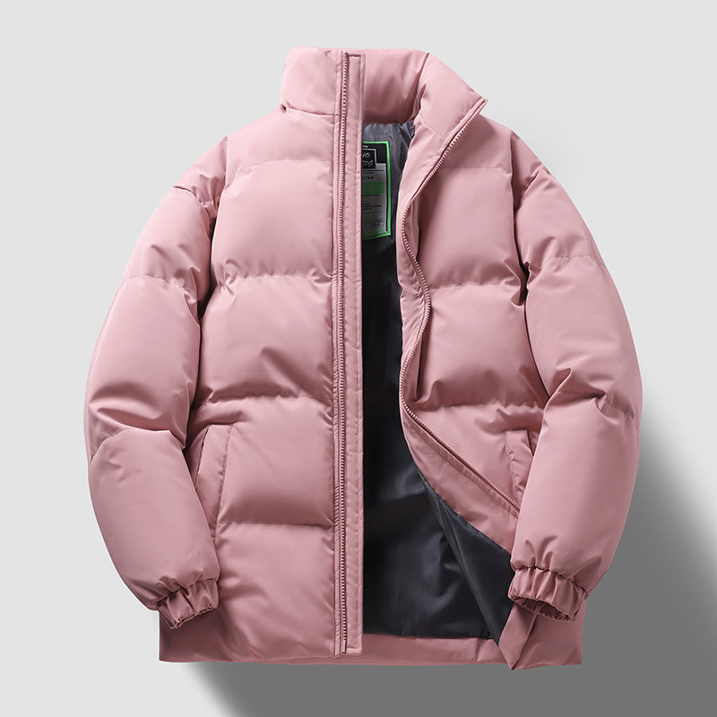 Insulating Mens Puffer Jacket - Quilted Cotton For Winter Pink 3D Changing Face Moving Picture Frame - Tophatter Daily Deals