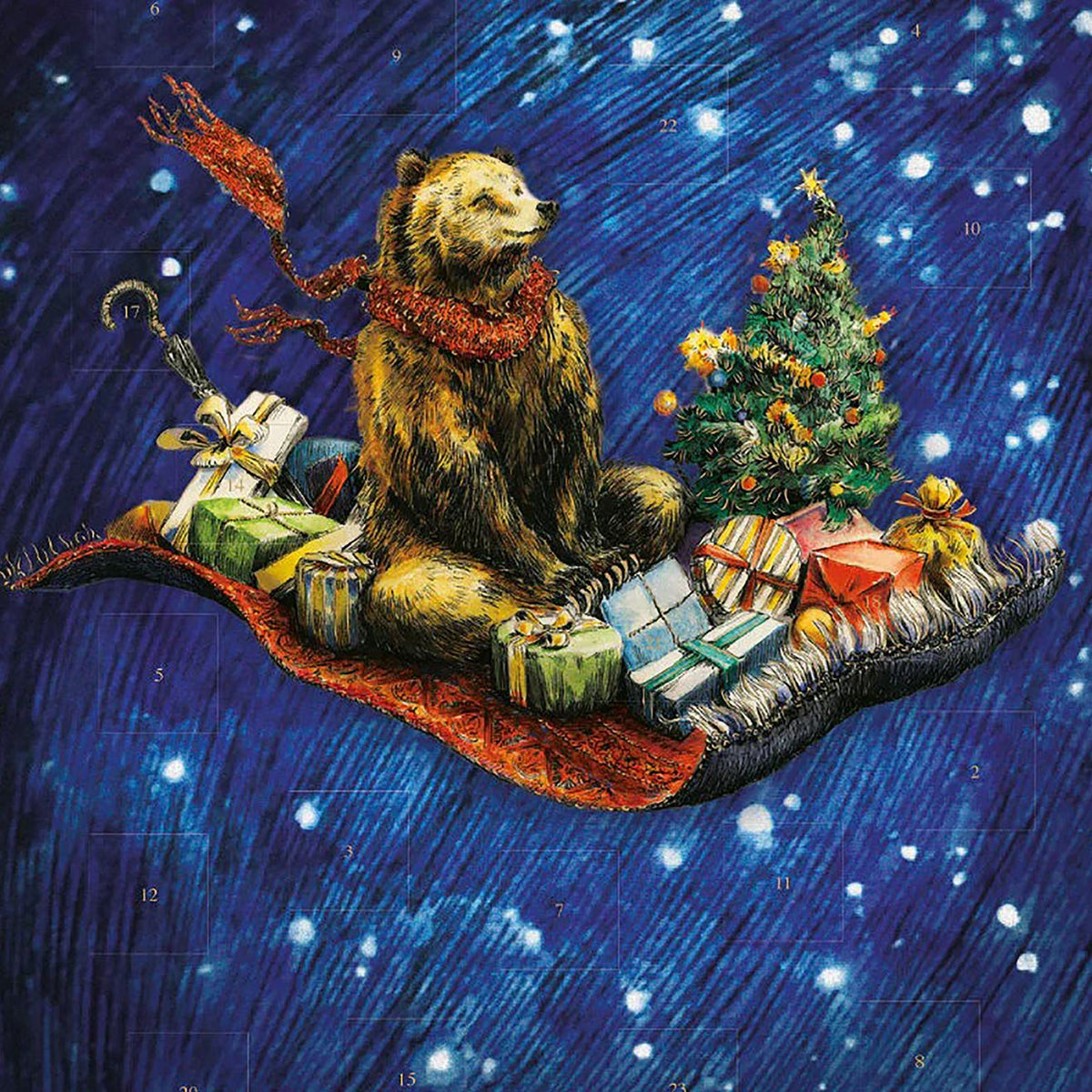 Flying Bear Christmas Advent Calendar | Traditional Picture Advent Calendar Advent Calendar - Tophatter Daily Deals