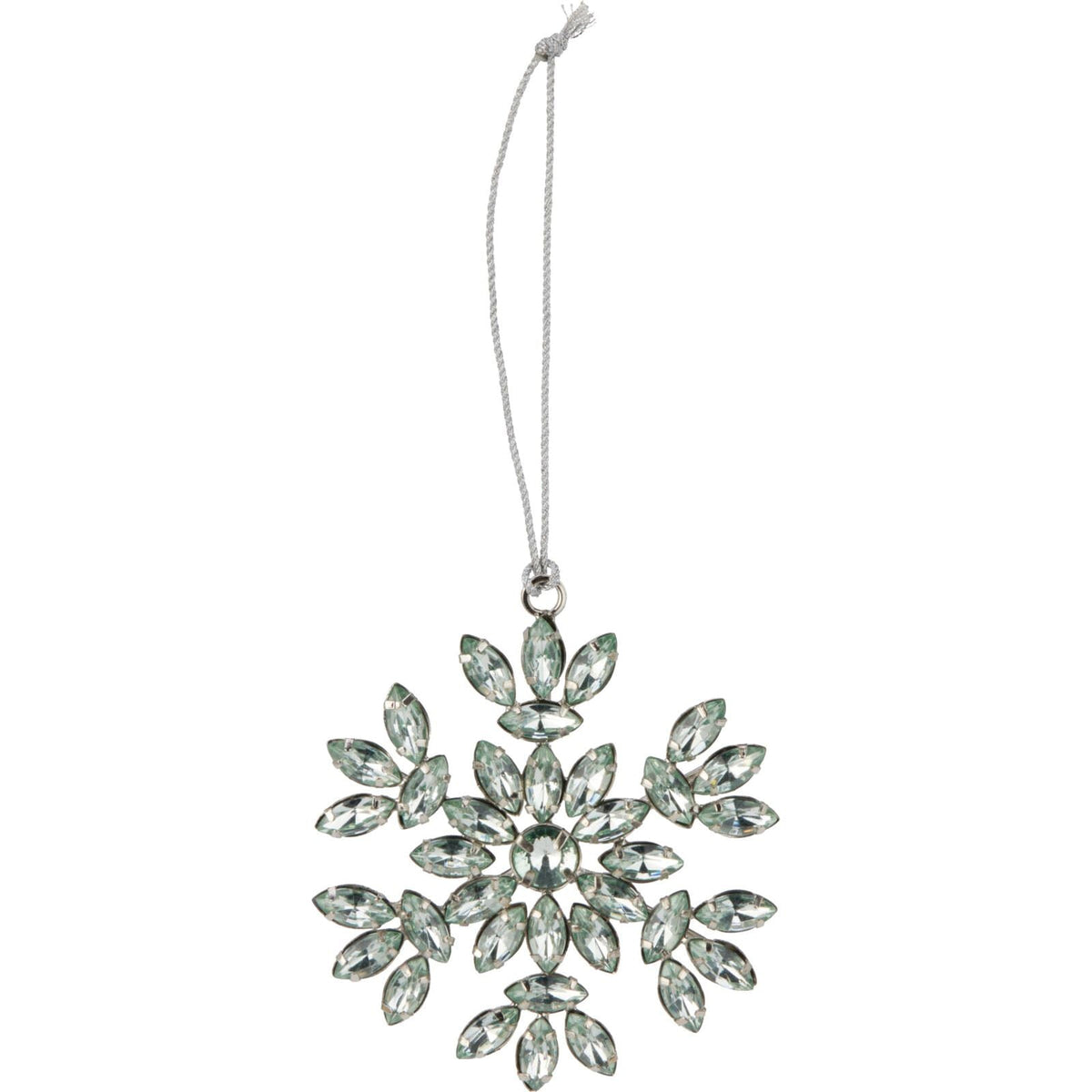 Silver Snowflake Christmas Tree Bauble | Snowflake Christmas Tree Ornament 10cm Baubles - Tophatter Daily Deals