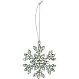 Silver Snowflake Christmas Tree Bauble | Snowflake Christmas Tree Ornament 10cm Baubles - Tophatter Daily Deals