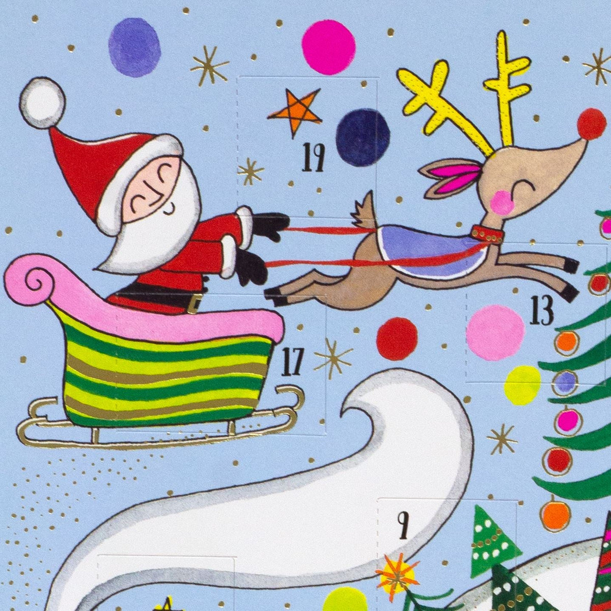 Peace on Earth Christmas Advent Calendar | Santa & Reindeer Christmas Calendar Advent Calendar - Tophatter Daily Deals