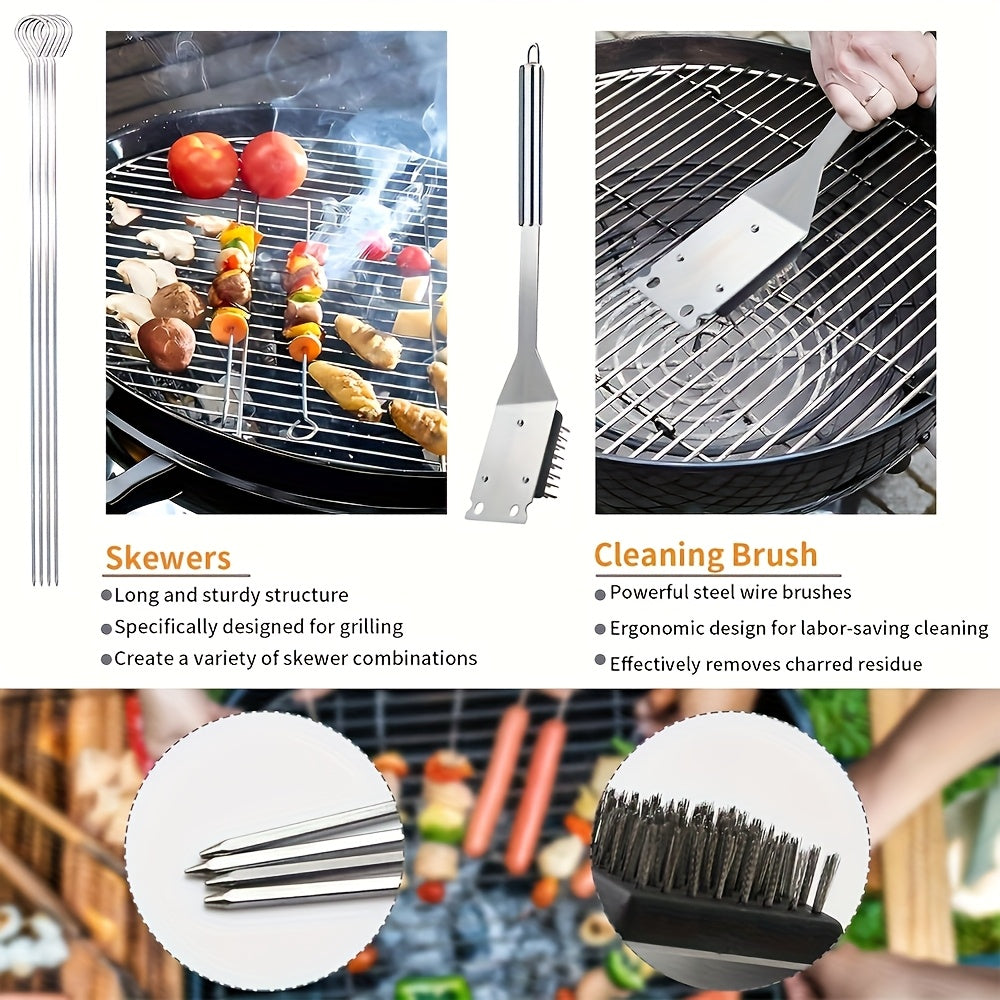 BBQ Grill Accessories Set (17pcs) Camping & Hiking - Tophatter Daily Deals