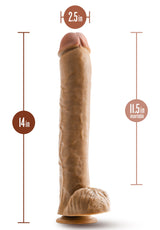 Dr. Michael 14 Inch Beige Realistic Dildo with Suction Base > Dildos > Oversized Toys - Tophatter Daily Deals