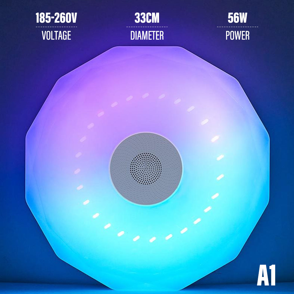 Bluetooth Ceiling Lamp Intelligent RGB Colorful Music A 0 - Tophatter Daily Deals