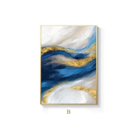 Abstract Canvas Painting Contemporary Art Poster Modern Home Living Room Decor 2color 0 - Tophatter Daily Deals