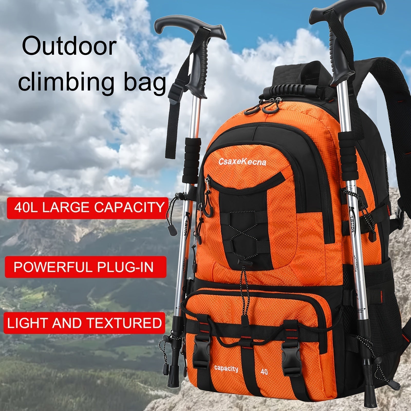 Large Capacity Travel Backpack with Chest Bag Backpacks - Tophatter Daily Deals