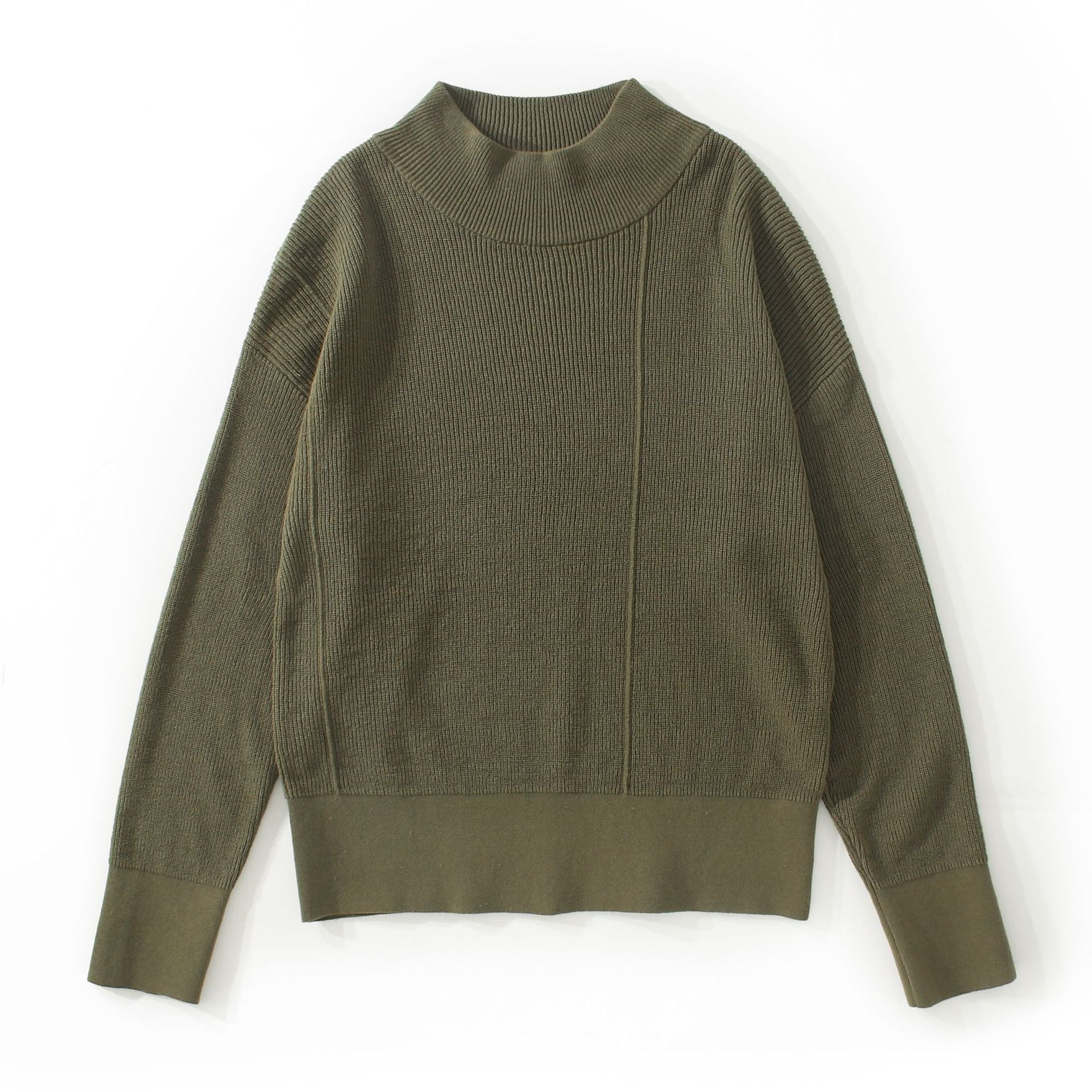 Oversized Men’s Sweater - Mock Neck, Ribbed Knit, Layering Green 3D Changing Face Moving Picture Frame - Tophatter Daily Deals