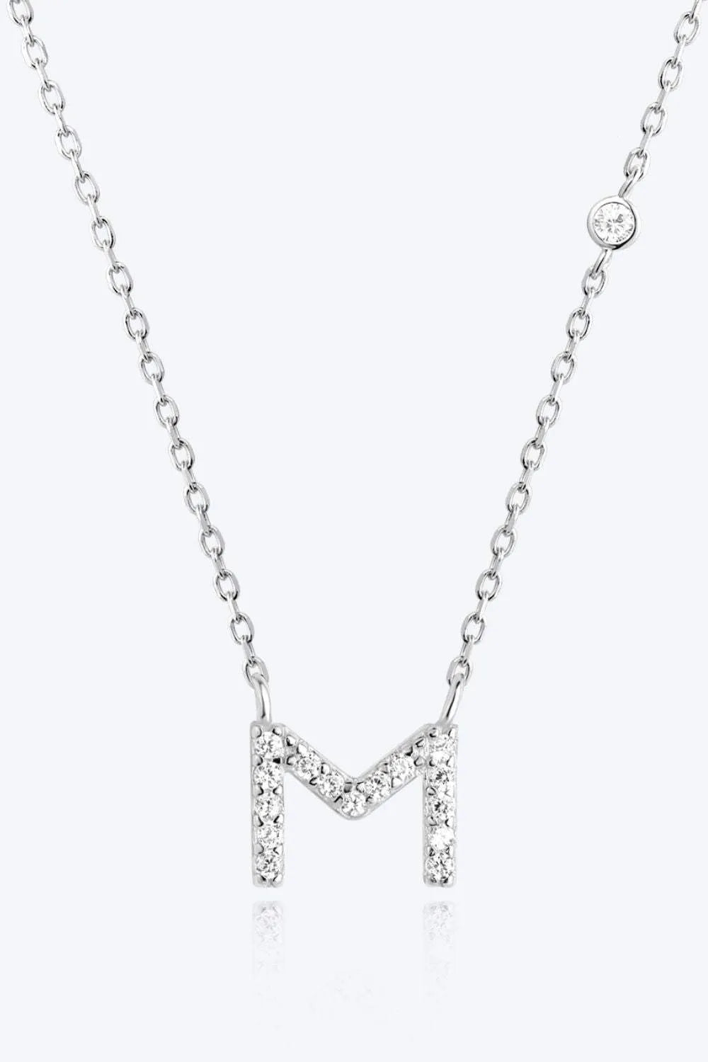 L To P Zircon 925 Sterling Silver Necklace M Silver One Size Necklaces - Tophatter Daily Deals