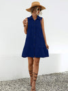 Button Up Sleeveless Mini Dress Casual Dresses - Tophatter Daily Deals