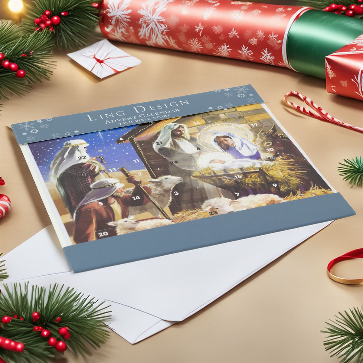 Nativity Scene Christmas Advent Calendar | Traditional Advent Calendar Advent Calendar - Tophatter Daily Deals
