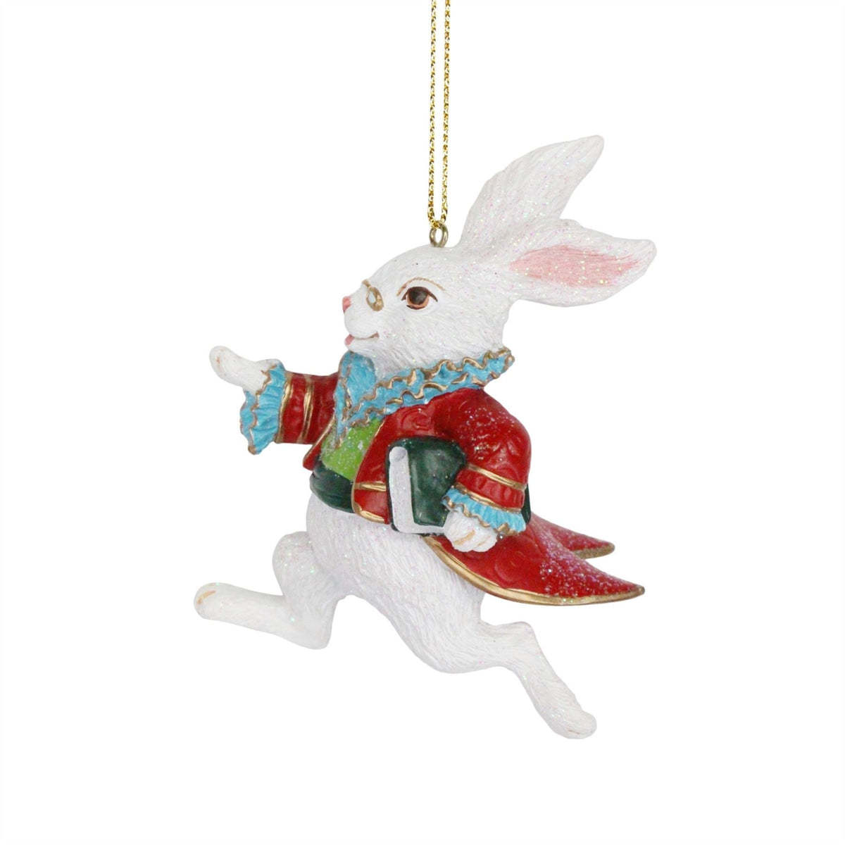 White Rabbit Christmas Bauble Alice in Wonderland Christmas Tree Ornament - 9cm Baubles - Tophatter Daily Deals