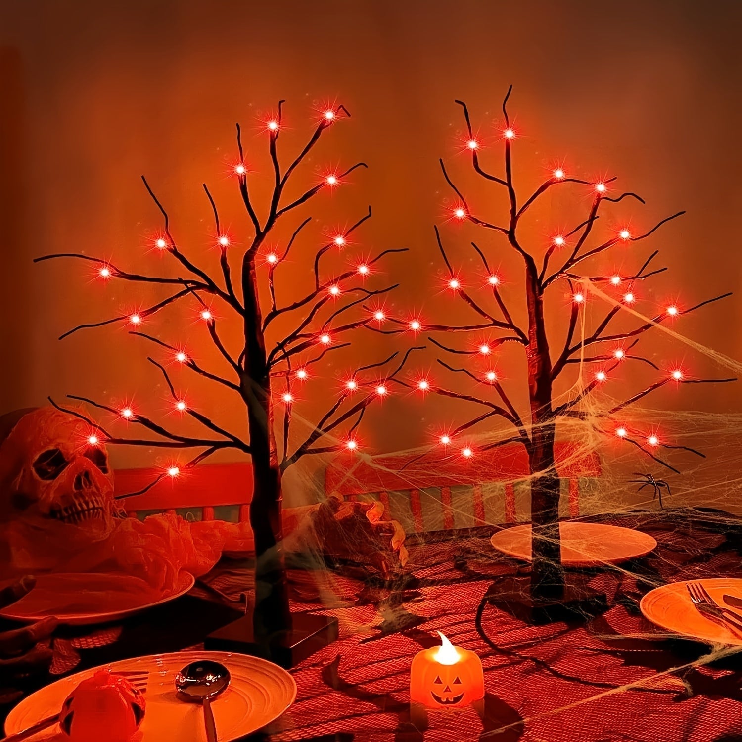 Halloween Birch Tree Light USB Battery Operated Halloween - Tophatter Daily Deals