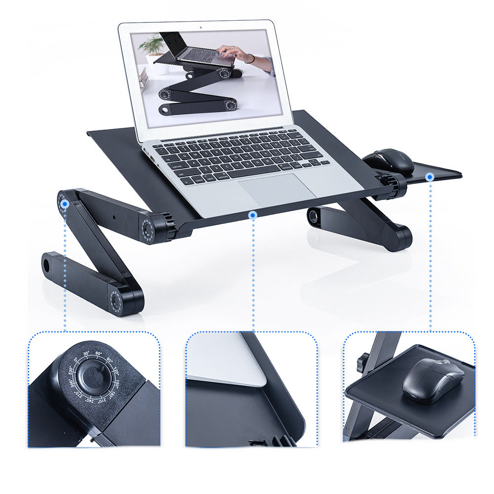 Aluminum Alloy Laptop Desk Folding Table 0 - Tophatter Daily Deals