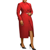 Back Slit Suit Vest Two-piece Set Red 0 - Tophatter Daily Deals