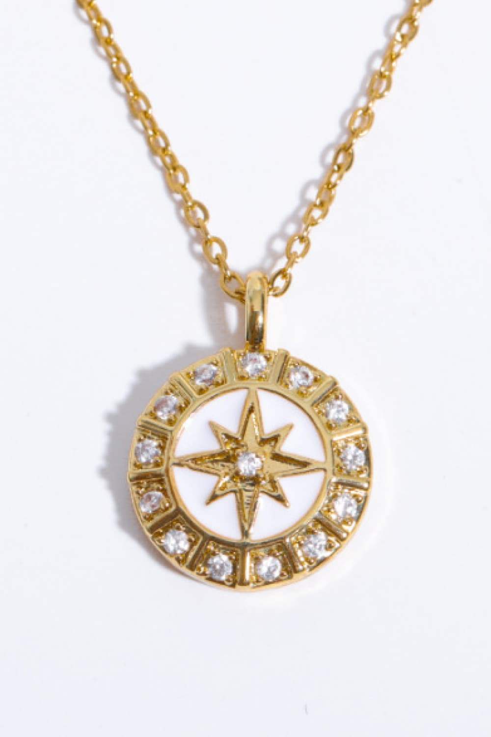 Zircon Decor North Star Pendant Copper Necklace Necklaces - Tophatter Daily Deals