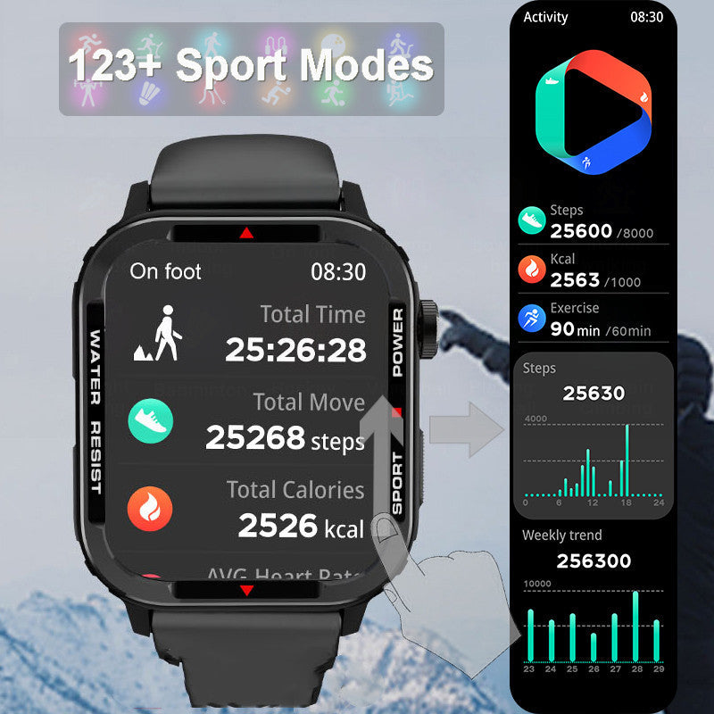 Bluetooth Sports Smartwatch Blood Pressure Blood Oxygen Monitoring 0 - Tophatter Daily Deals