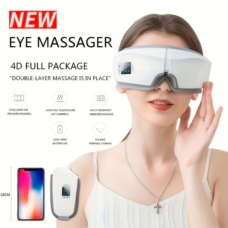 Smart Eye Massager with Heat Therapy and Vibration Health & Beauty > Massage & Relaxation > Massagers - Tophatter Daily Deals