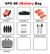 4K Aerial Camera New Product Remote Control Plane Orange Three power 0 - Tophatter Daily Deals