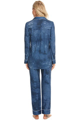 Collared Neck Long Sleeve Loungewear Set with Pockets Loungewear Sets - Tophatter Daily Deals