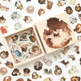 200 Pc Box Set Washi Paper Stickers Stationery Diary Decoration Variety of cute pets 0 - Tophatter Daily Deals