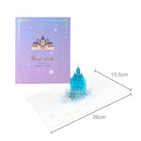 3d Christmas Greeting Card Stereo Christmas Tree Card Creative Crystal Castle 0 - Tophatter Daily Deals