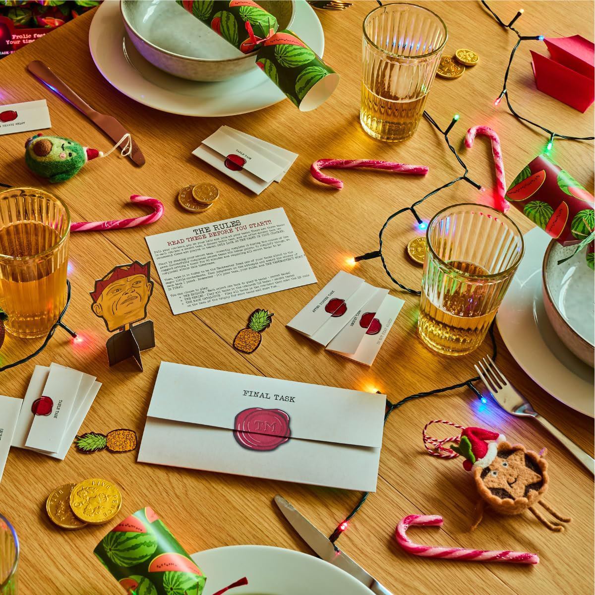 Taskmaster Christmas Crackers Pack of 6 with Original Tasks for Family Fun Christmas Cracker - Tophatter Daily Deals