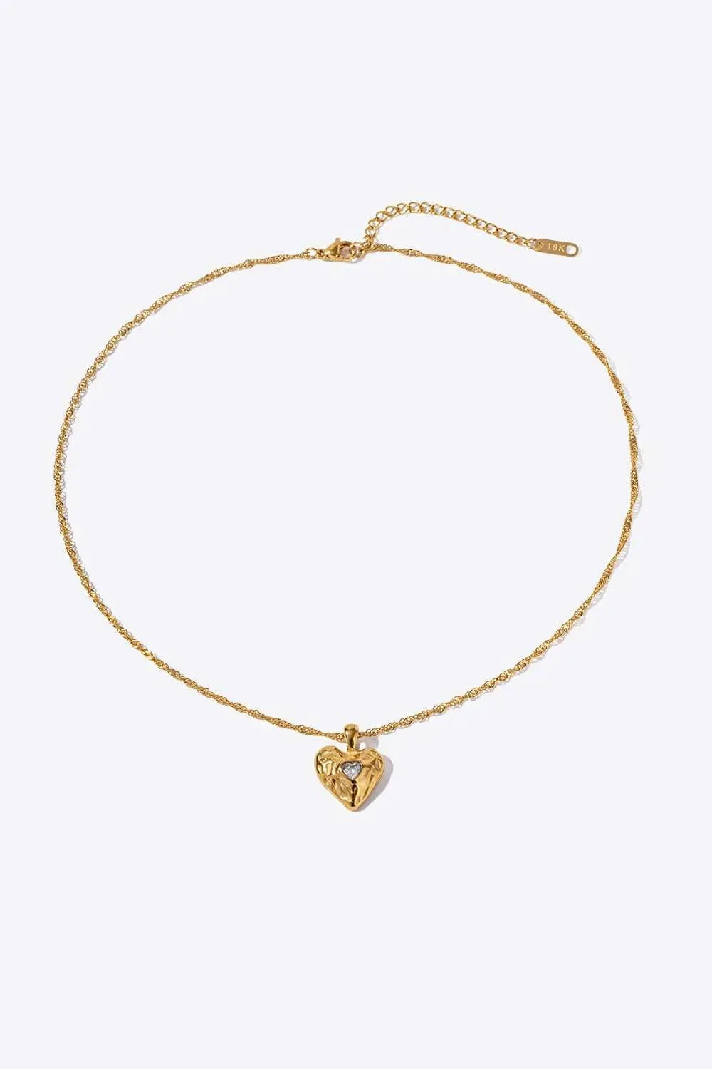 Heart Pendant Stainless Steel Necklace Necklaces - Tophatter Daily Deals