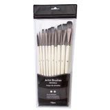10 Pearl White Watercolor Brushes, Nylon Brushes 10pearl paint brushes 0 - Tophatter Daily Deals