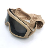 Against Wind And Sand Anti-shock Off-road Glasses Labor Protection Mirror Khaki Frame Gray Piece 0 - Tophatter Daily Deals