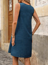 Pocketed Decorative Button Sleeveless Dress Casual Dresses - Tophatter Daily Deals