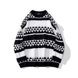 Warm Men’s Jacquard Sweater - Relaxed Fit Knit, Casual Black 3D Changing Face Moving Picture Frame - Tophatter Daily Deals