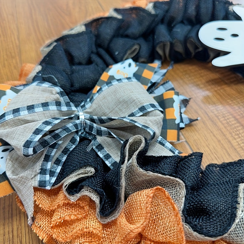 Halloween Wreath with Ribbons Bells and Bow Halloween - Tophatter Daily Deals