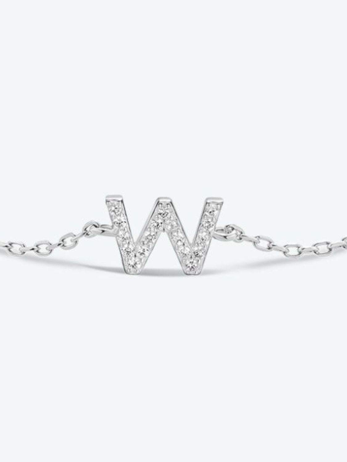 V To Z Zircon 925 Sterling Silver Bracelet Bracelets - Tophatter Daily Deals