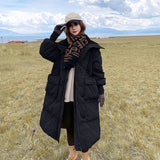 Warm Women's Long Coat - Oversized Quilted Cotton, Winter 3D Changing Face Moving Picture Frame - Tophatter Daily Deals