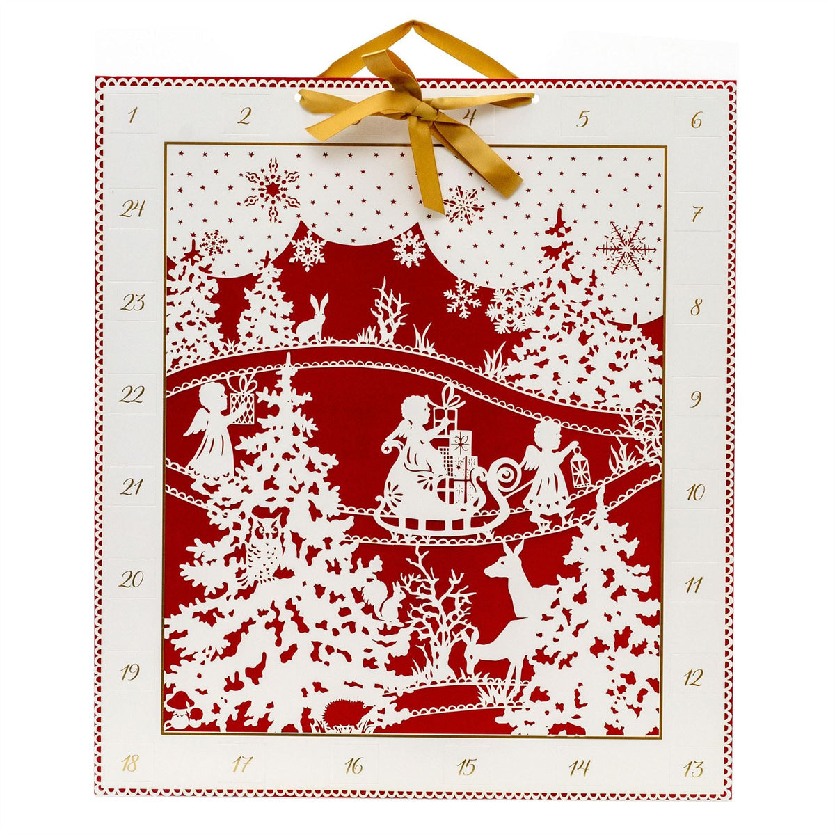 Woodland Silhouette Christmas Advent Calendar | Traditional Advent Calendar Advent Calendar - Tophatter Daily Deals