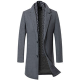 Warm Mens Wool Coat - Mid Length Structured Cut, Winter Gray 3D Changing Face Moving Picture Frame - Tophatter Daily Deals