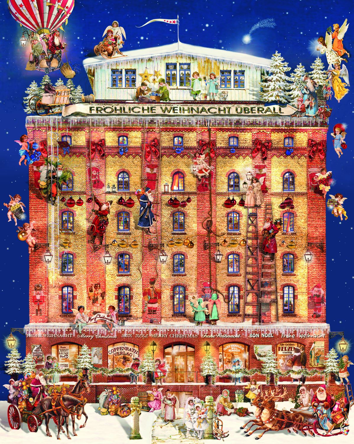 Deluxe Traditional Card Advent Calendar Extra Large - House In A Christmas Dream Advent Calendar - Tophatter Daily Deals