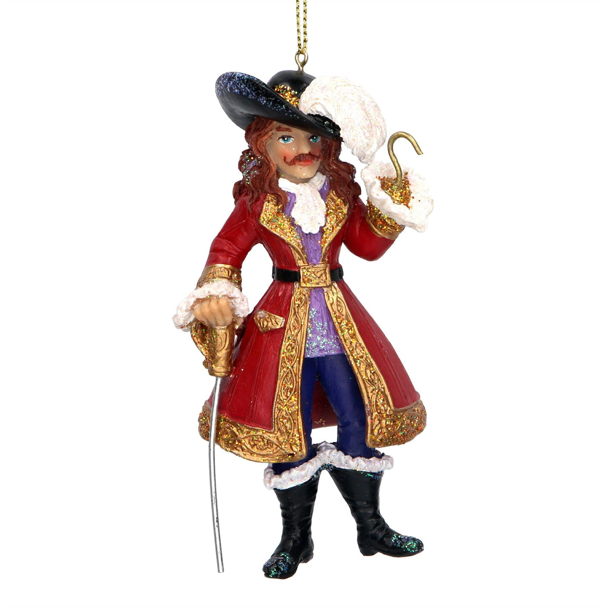 Captain Hook Christmas Tree Bauble | Peter Pan Christmas Tree Ornament - 12cm Baubles - Tophatter Daily Deals