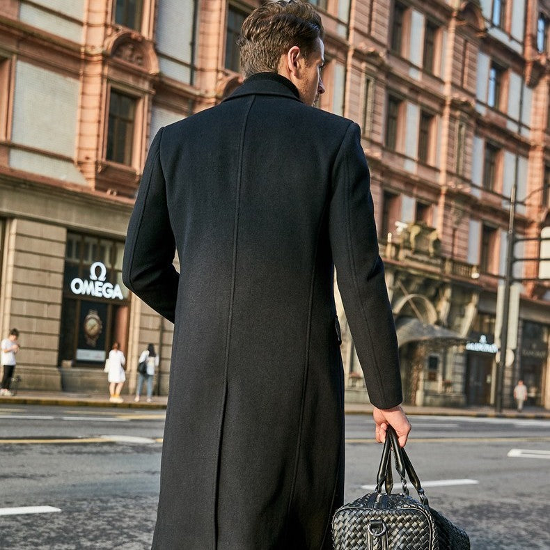 Warm Men's Wool Coat - Single Breasted, Polyester, City 3D Changing Face Moving Picture Frame - Tophatter Daily Deals