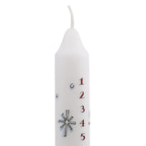 Traditional Countdown To Christmas Advent Dinner Candle - Snowman And Snowflake Design (Regular Size) Advent Candle - Tophatter Daily Deals