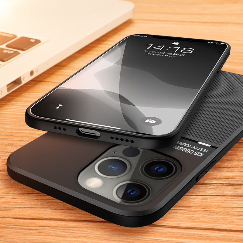 Built-in Magnetic Frosted Shockproof Phone Case 0 - Tophatter Daily Deals