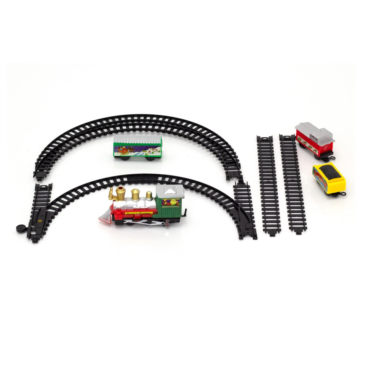 9 Piece Battery Operated Mini Christmas Train Set | Festive Toy Train Set With 57cm Track Christmas Decoration | Toy Railway And Train Set For Kids Train Set - Tophatter Daily Deals