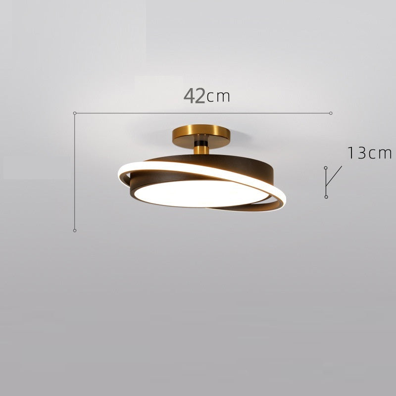 Bedroom Light Nordic Simple Modern Light Luxury Creative Round Led Ceiling Light Restaurant Designer Master Bedroom Room Light 40cm Black Gold 0 - Tophatter Daily Deals