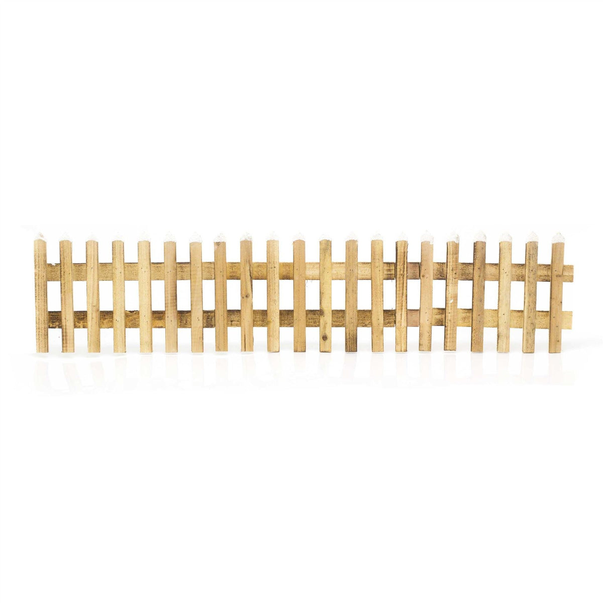 Christmas Miniature Wooden Fence Decoration | Snow Topped Mini Picket Fence | Christmas Tree Xmas Decoration Tree Skirt - Tophatter Daily Deals