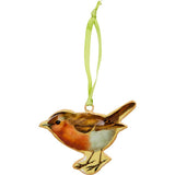 Bird Christmas Bauble | Vintage-Style Metal Tree Ornament with Hanging Ribbon Baubles - Tophatter Daily Deals