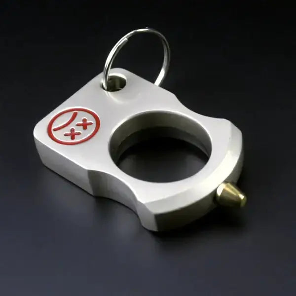 Knuckle duster Smiley Single Finger Spiked brass knuckles Self Defense Real-GS134 Silver Pocket Knives - Tophatter Daily Deals