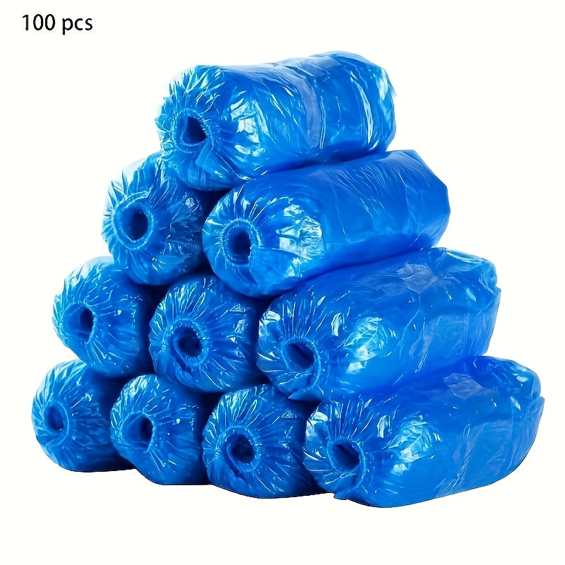 100-Pack: Disposable Plastic Shoe Covers – Waterproof & Slip-Resistant Home Improvement - Tophatter Daily Deals