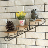 Wrought Iron Wall Shelf - Rustic Cafe Decor Hanging Display Wall Shelves & Storage - Tophatter Daily Deals