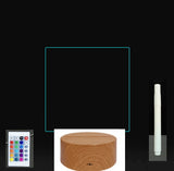 3D Acrylic Board Handwriting Message Board LED Light Style3 Wood grain B 0 - Tophatter Daily Deals
